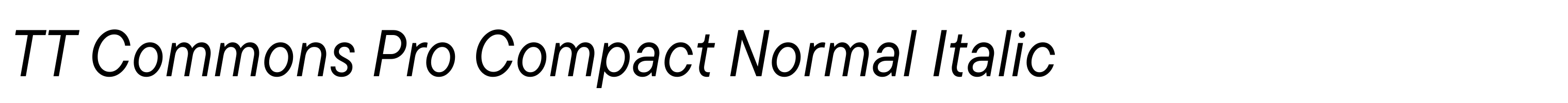 TT Commons Pro Compact Normal Italic